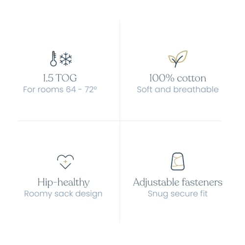 HALO 100% Cotton Sleepsack Swaddle, 3-Way Adjustable Wearable Blanket, TOG 1.5, Campsite, Small, 3-6 Months - color: Campsite, size: Small (Pack of 1)
