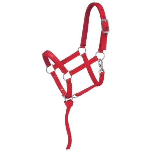 Tough 1 Nylon Padded Miniature Halter - color: Red, size: Large