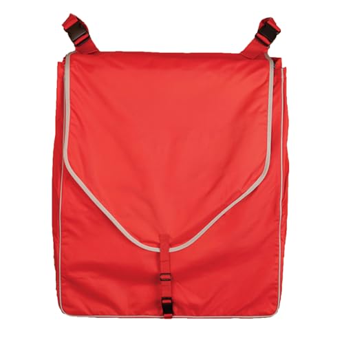 Schneiders Supreme Stall Front Large Horsewear Bag II | Durable 600D Polyester | Teflon Coated | Removable Plexiglass Bottom | Portable & Easy to Hang | Color Red - color: Red