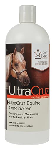 UltraCruz Equine Foaming Horse Shampoo, Conditioner Bundle, 32 oz Each with 16 oz Detangler