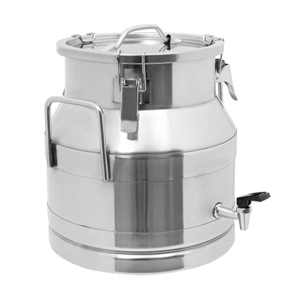 Stainless Steel Milk Bucket with Faucet, with Sealing Lid,Large Liquid Container Storage Keep Food Dry and Fresh for Milk and Wine (20L/5.3Gal,w/Faucet) - size: 20L/5.3Gal,w/Faucet