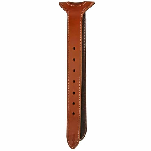 Circle Y 7/8 Y Off Strap | Durable Adjustable Double-Ply Leather Western Equine Strap with Holes | Ranch Riding & Horse Training - color: Regular Oil