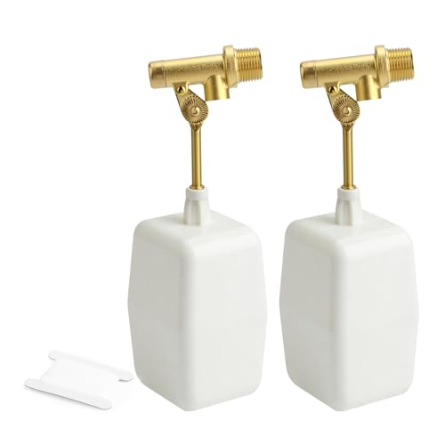 2PCS 3/8" Water Float Valve, with Brass Adjustable Arm, Automatic Fill and Water Level Control Valve, for onds, Fountains, Tanks & Aquariums