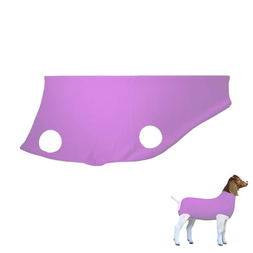 Spandex Goat Tube for Show Goats - Show Livestock Supplies: Goat Covers & Blankets (Violet, Medium) - color: violet, size: Medium