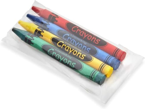 CrayonKing 100 Bulk Crayons, 25 Individually Wrapped 4-Packs - style: 25 Sets of 4-Packs in Cello (100 Ct)