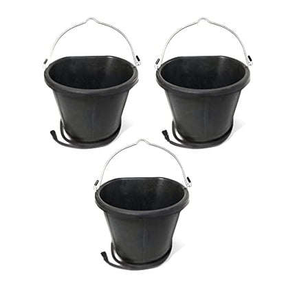 Farm Innovators FB-15R 4.5 Gallon Rubber 90 Watt Heated Bucket w/Built in Thermostat to Resist Cold (3 Pack) - color: 4.5 Gallon, size: 3 Pack