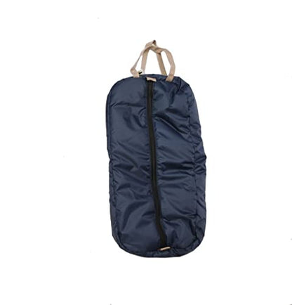 AJ Tack Padded Bridle Bag, 29x14x3 in, 420D Nylon Navy Blue - color: Navy Blue