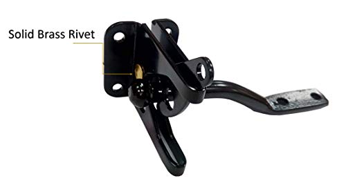QCAA Self-Locking Gate Latch, 2-1/8", Steel, Black, 12 Pack per Box, Made in Taiwan - color: Black, size: 12pack