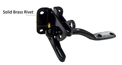 QCAA Self-Locking Gate Latch, 2-1/8", Steel, Black, 12 Pack per Box, Made in Taiwan - color: Black, size: 12pack