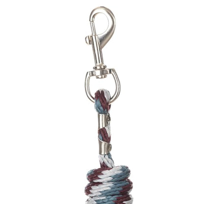 Equinavia Stella 8' Lead Rope with Snap Buckle - Wine Red/Mirage Blue/Silver Sconce Gray - One Size - color: Wine Red/Mirage Blue/Silver Sconce Gray