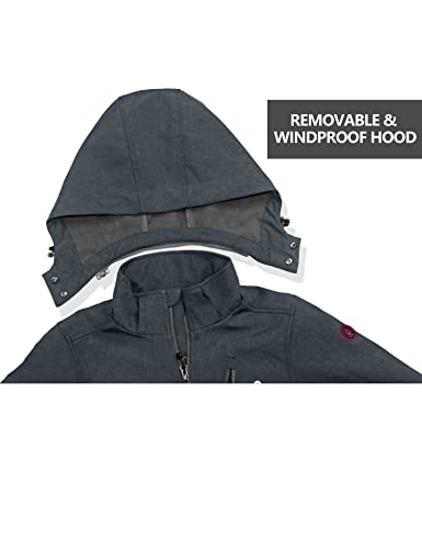 Little Donkey Andy Women’s Softshell Jackets Ski Snowboarding Jackets - color: Black Heather, size: Medium