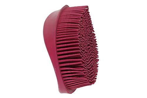 Grewal Equestrian Oval Face Grooming & Bathing Curry Brush for Horses, Dogs, Cats, & Other Pets - Very Soft Bristles (Pink) - color: Pink
