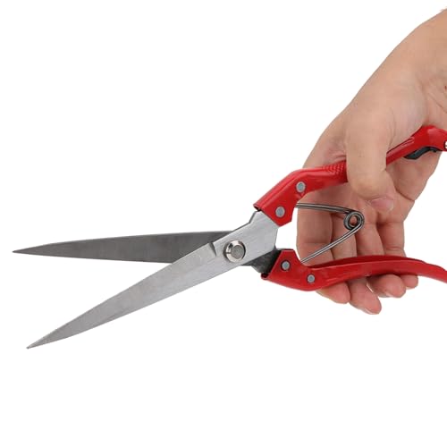 Multifunctional Hand Shears, Heavy Duty Iron Steel Wool Shears for Sheep Goat Leather Grass, with Non Slip Handle, for Veterinary Kitchen Farm Use