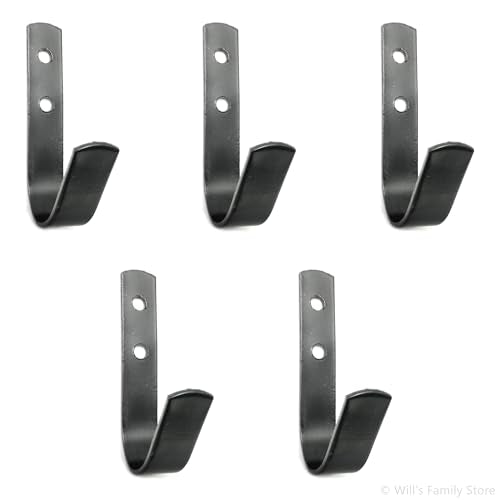 Will's Family Store Steel Horse Stable Bridle Hangers Tack Room Hooks Black 5 Pack