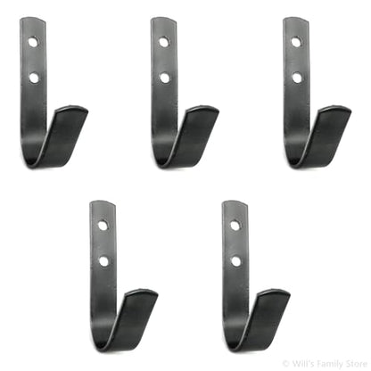 Will's Family Store Steel Horse Stable Bridle Hangers Tack Room Hooks Black 5 Pack