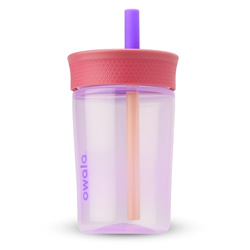 Owala Tumbler Kids Plastic Water Bottle 15 oz Lilac Rocket - color: Lilac Rocket, size: 15 Ounces