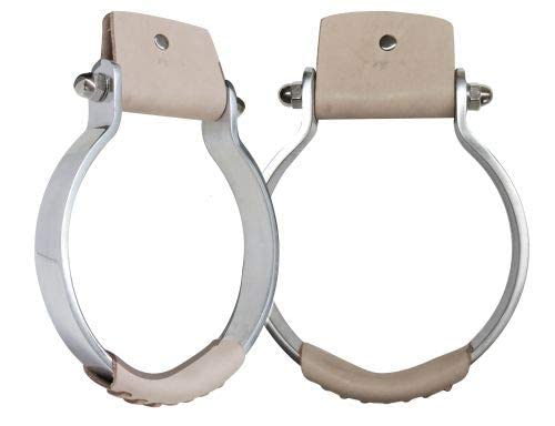 Aluminum Oxbow Stirrups w/Leather Covered Tread
