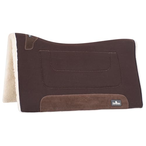 Classic Equine Performance Trainer Saddle Pad, Felt Top, Coffee