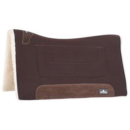 Classic Equine Performance Trainer Saddle Pad, Felt Top, Coffee