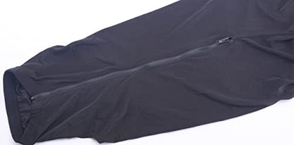 Leberna Stretch Horse Hood with Zip Full Face Neck Cover (Black, M) - color: Black, size: M
