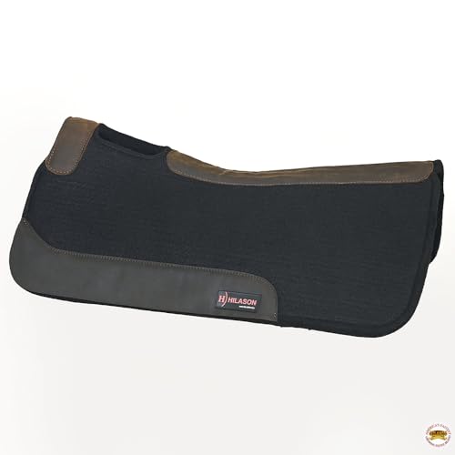HILASON Western Wool Felt Horse Saddle Pad 30X30 in - color: Black