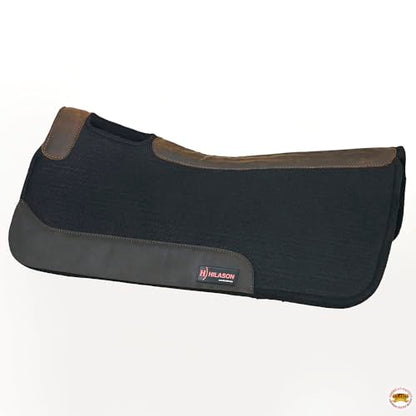 HILASON Western Wool Felt Horse Saddle Pad 30X30 in - color: Black