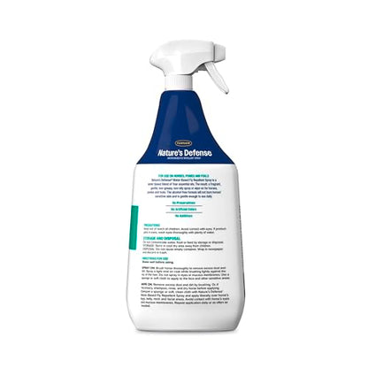 Farnam Nature’s Defense Botanical Fly Repellent Spray for Horses, 32 oz