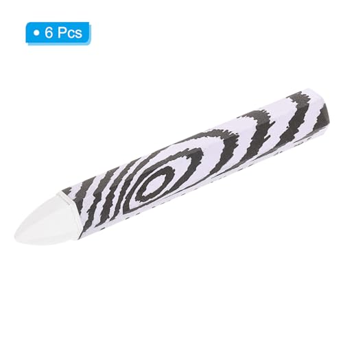 PATIKIL Lumber Marking Crayons, 6 Pack 4"x0.55" Hex Wax Tire Marker Crayons White - color: White