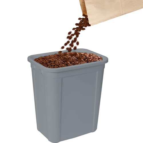 Airtight Pet Food Grey Storage Container, 23 Qt - color: Grey, size: 20 lbs