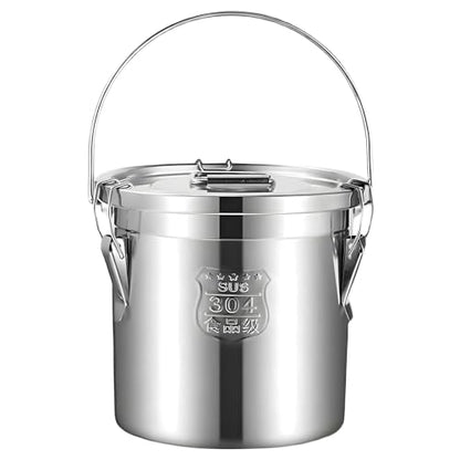 21L/5.5 Gal 304 Stainless Steel Containers with Lids 716 Oz Kitchen Airtight Canisters Stainless Steel Bucket Metal Food Storage Rice Containers Flour Storage Airtight Container - size: 21L