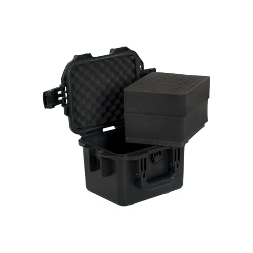MEIJIA Premium Waterproof Hard Compact Camera Case,Hard Protective Case with customizable fit foam,Full Protection with Light&Convenient Design,Elegant Black (11.8"x9.82"x7.75") - size: 11.8"x9.82"x7.75"