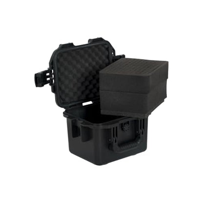 MEIJIA Premium Waterproof Hard Compact Camera Case,Hard Protective Case with customizable fit foam,Full Protection with Light&Convenient Design,Elegant Black (11.8"x9.82"x7.75") - size: 11.8"x9.82"x7.75"