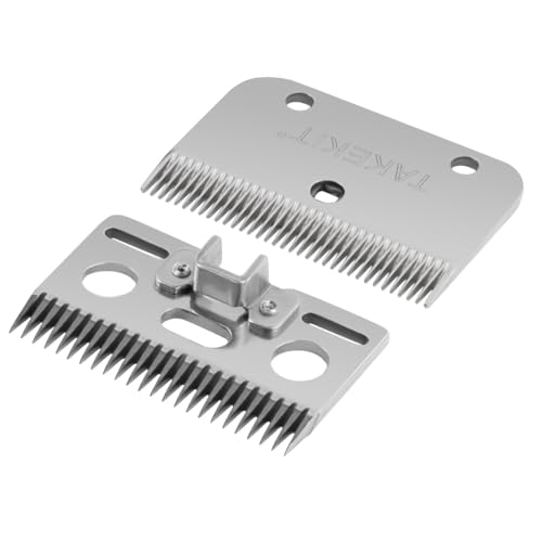 TAKEKIT Horse Clippers Replacement Blades, Detachable Universal Blades for Professional Horse Grooming Clippers, Top and Bottom, Stainless Steel, 35-Teeth