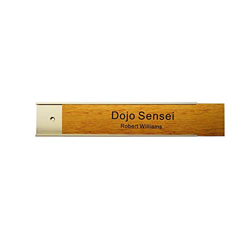 Nameplate Holder Wall or Door 5Pack (Yellow Gold, 2“ - 8”) - color: Yellow Gold