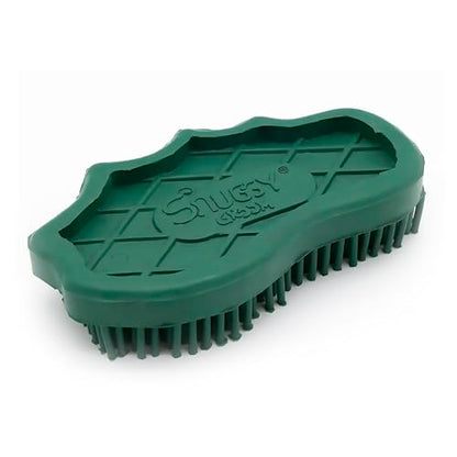 Grewal Equestrian Snuggy Groomer Soft Teeth Rubber Groomer Curry (Green) - color: Green