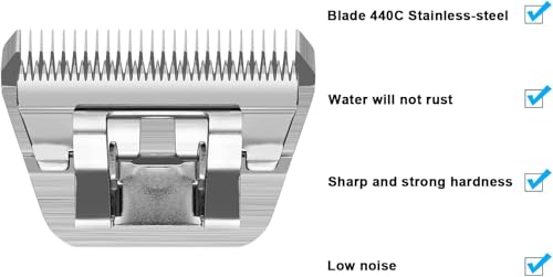 3Pack Dog Grooming Wide Blade,Detachable Pet Dog Grooming Blades,Compatible with Andis,Oster A5,Wahl km10 Clippers.（4FW+5FW+7FW） - color: 4+5+7FW