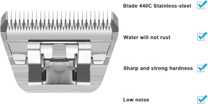 3Pack Dog Grooming Wide Blade,Detachable Pet Dog Grooming Blades,Compatible with Andis,Oster A5,Wahl km10 Clippers.（4FW+5FW+7FW） - color: 4+5+7FW