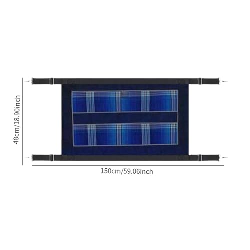 Stall Guard for Horse Barn Guard for Goats, Cows Easy Install 59.1 inch x 18.9 inch Gear Stable Supplies Stall Gate Guard, Blue - color: Blue