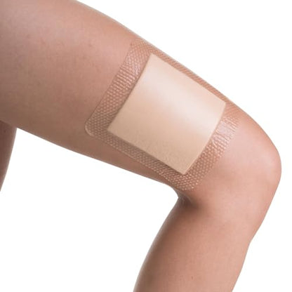 MEDSTOCK Silicone Foam Dressing with Border, 5"x5" (Pack of 5), Wound Care, Super Absorbent, Atraumatic Removal, Five Layers, Waterproof, Seals Wound Edges, No Adhesion Loss - size: 5"x5" (Pack of 5)