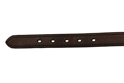Tahoe Tack Double Stitched Leather Breakaway Halter Replacement Crown – Your Choice of 21" or 25" Length - color: Brown, size: 25"