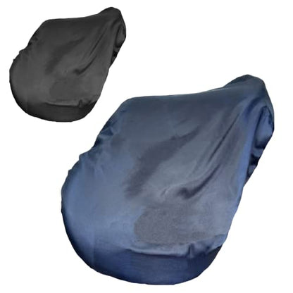 Derby All Purpose Nylon English Saddle Cover with Fleece Lining - Protects Saddles from Dust, Debris, and Damage - color: Navy