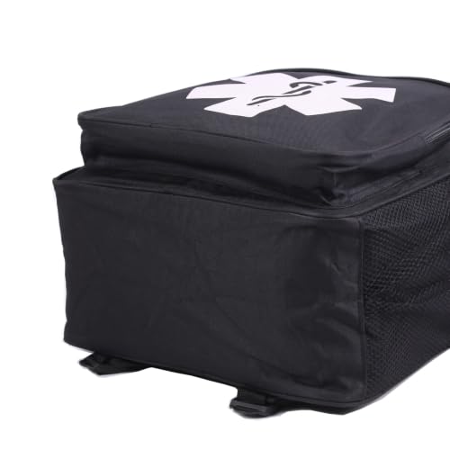 Red Emergency Bag First Aid Backpack Empty Medical First Aid Treatment First Responder Trauma Bags for Hiking Outdoors Travel Camping Pet Dog Cat Daycare (Black White) - color: Black White