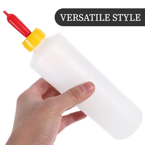 Sewroro 5 Sets 400ml Plastic Small Animal Milk Bottles for Lamb Feeding