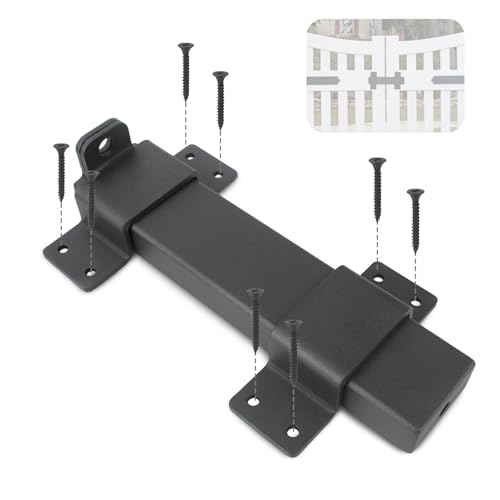 Outdoor Slide Gate Latch Lock, 7.5 Inch Heavy Duty Double Gate Latch, Black