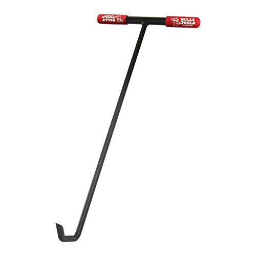BULLY TOOLS Steel Manhole Cover Hook T-Style Handle, 24”, Made in USA.
