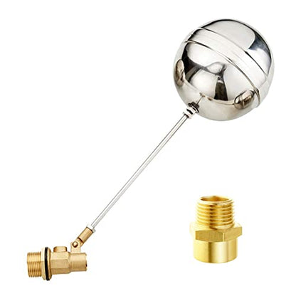 Joywayus 1 inch Thread Float Ball Valve Floating Ball-cock Tank Ballcock Fittings Automatic Water Level Control Switch - size: 1 inch (Pack of 1)