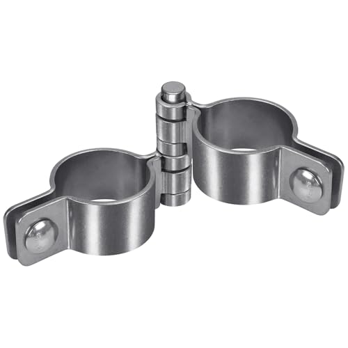 Insaga 2-3/8'' Chain Link Fence Gate Post Hinge Kit, Thick SUS304 Chain Link Fence Parts Includes Female Gate Hinge (2pcs) and Male Gate Hinges (2pcs), Heavy Duty Gate Hinges up to 500LB (2 Pairs) - color: Heavyweight, size: 2-3/8''-2Pack