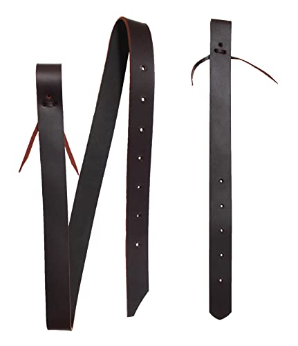 CHALLENGER Horse Horse Western Saddle Brown Leather Off Billet & Cinch Strap Set w/Holes 40425BR