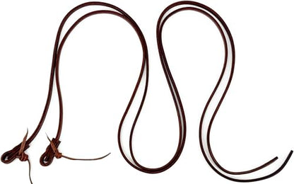 Jeereal Leather Split Reins, Heavy Oil Weighted 15oz, 6.0mm Thickness, Broken in,1/2" Width Supple Leather Reins for Western Horse ProTack - size: 1/2" x 8'