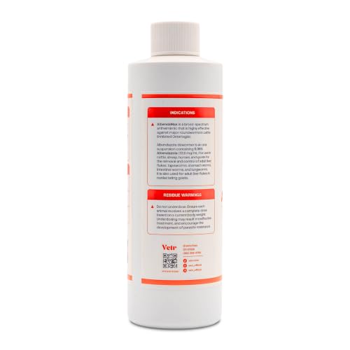 vetr AlbendaMax Oral Suspension, Liquid for Cattle, Sheep & Goats – 240 mL - size: 240mL